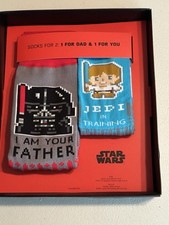 Star Wars Father  Child Socks Gift Set Darth Vader and Luke NIB