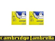 2x Michelin Air Stop Inner Tube B1 Lambretta 3.00 3.50 100 90/80 60&deg;