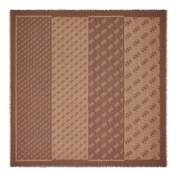 Guess Lindsey Jacquard Kefiah 120X120 Tuch Brown Logo Braun Hellbraun Neu