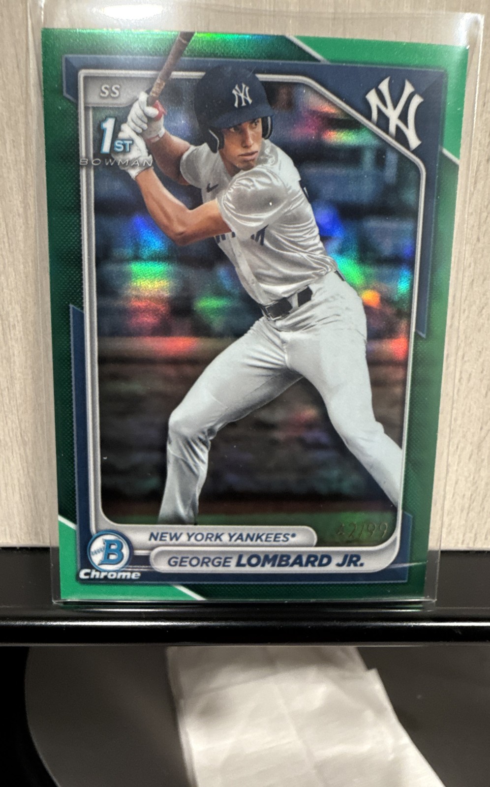 2024 Bowman - Chrome Prospects George Lombard Jr. BCP-79 Green Refractor /99 RC