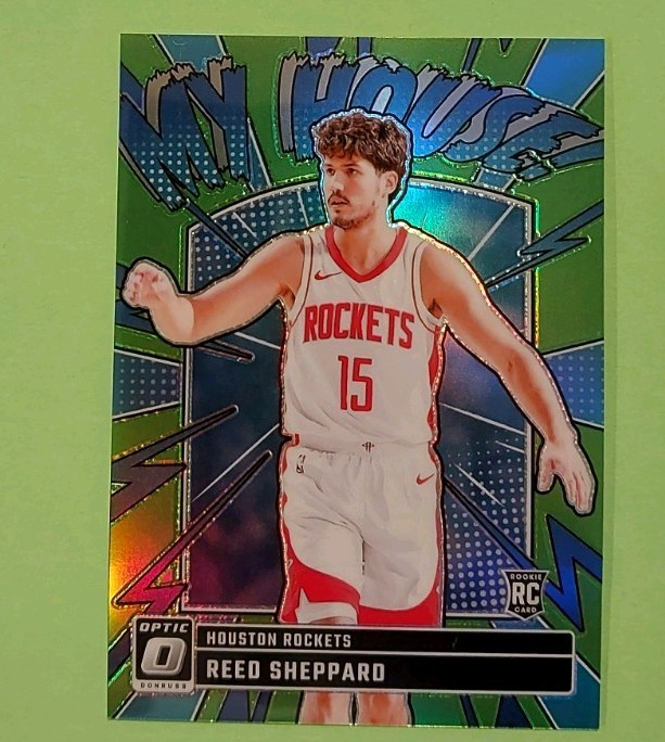 2024-25 Panini Donruss Optic - My House! Reed Sheppard /199 Green Prizm
