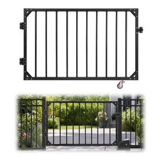 Heavy Duty Adjustable Outdoor Metal Deck Gate with Hinges  Latch 60x36"