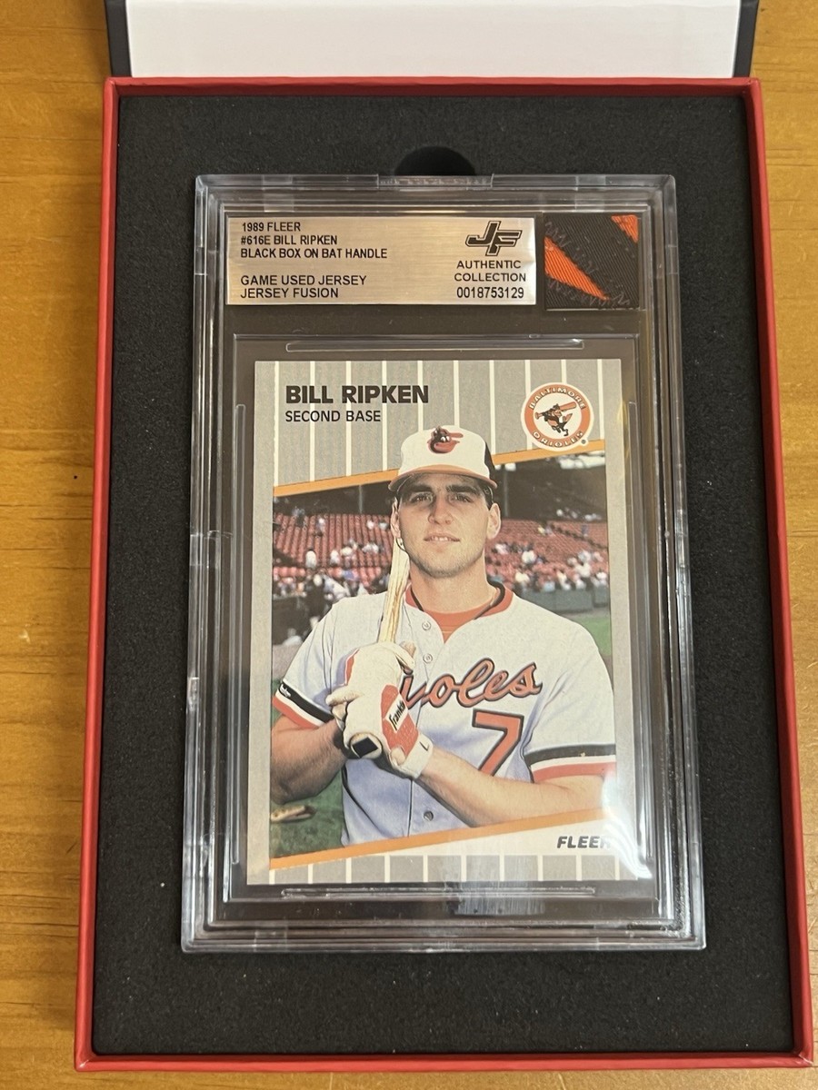 Jersey Fusion #616 1989 Fleer Baseball Bill Ripken Black Box On