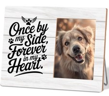 Pet Memorial Gifts for Dogs,Once by My Side Forever in My Heart,4x6 Picture F...