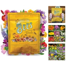 Diverse Wildflower Seed Mix - 80,000+ Non-GMO Varieties to Attract Pollinators