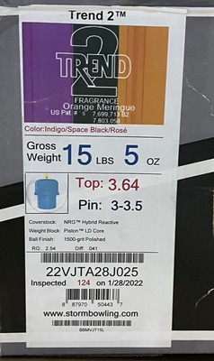 Storm Trend 2 15 lb Bowling ball New in Original Box | eBay