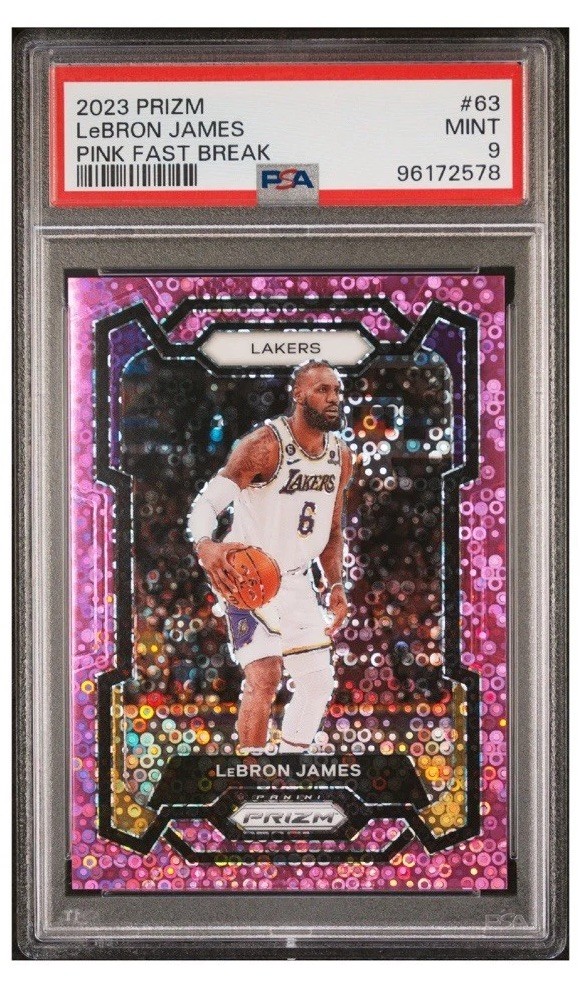 2023-24 Panini Prizm - LeBron James #63 Pink Fast Break Prizm /50