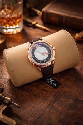 Premium Damenuhren Swiss Made Zertifiziert Stahl 316l Roségold Lederarmband 