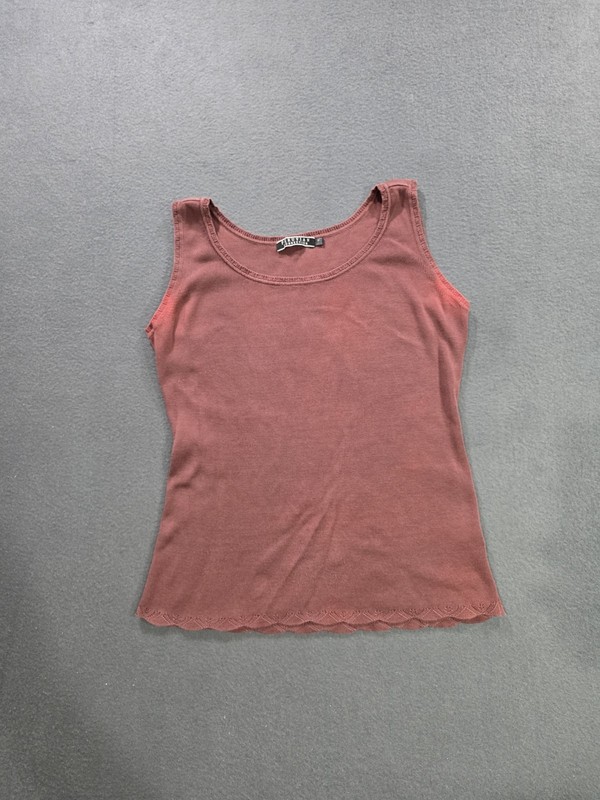 Peruvian Connection Coral Knit 100% Pima Cotton Sleeveless Round Neck Tank Top