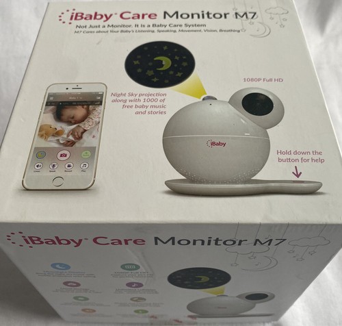 iBaby Care M7 Lite 1080p Smart Wi-Fi-fähiges Babyphone mit Lautsprechern - Weiß - Bild 4 von 4