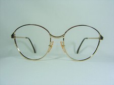 Metalline, eyeglasses, rose Gold plated, round oval frames women's, NOS vintage