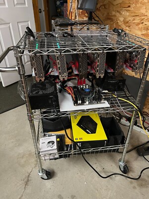 Used Crypto Mining Rig with GeForce GTX 1080Ti 11GB GPUs