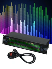 220V Graphic Equalizer Digital Equalizer Dual 31-Band Spectrum Display for Stage