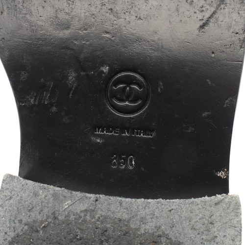 CHANEL COCO Mark lange Stiefel Schuhe #35 G45433 Leder schwarz gebraucht - Bild 5 von 12