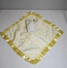 Circo Giraffe Lovey Yellow White Chevron Zig Zag Satin Plush Security Blanket