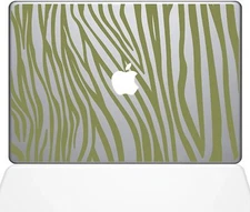 The Decal Guru Zebra Stripes Decal Vinyl Sticker, Gold, 15" MacBook Pro