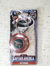 Marvel Captain America Shield Pewter Key Ring - NEW