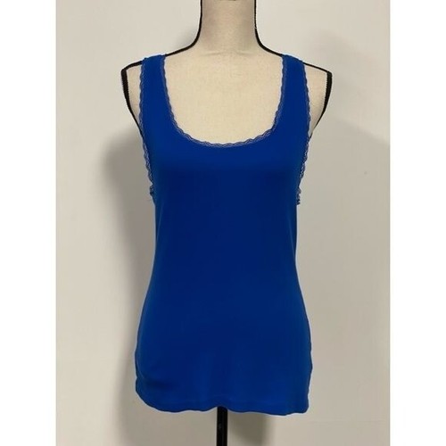 Jenni by Jennifer Moore Intimates Sleep Racerback Tank Top Blue Size L - Picture 2 of 7