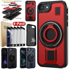 For Apple iPhone 6/6s Rugged Ring Stand Case Protective Cover / Screen Protector