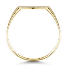 9ct Yellow Gold Signet Ring Cushion Shaped Signet Light ,Medium Heavy Weight