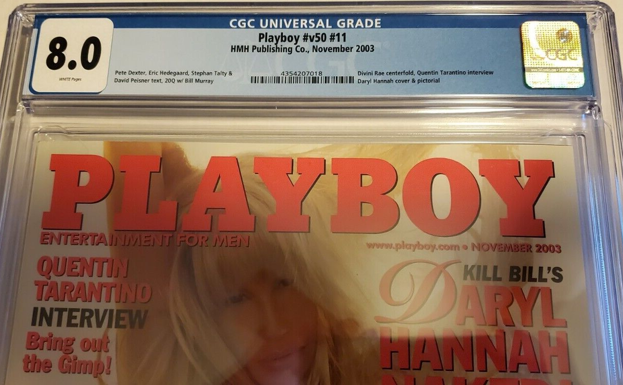 RARE CGC 8.0 Original Playboy Magazine Nov 2003 Daryl Hannah Nude, Divini Rae | eBay