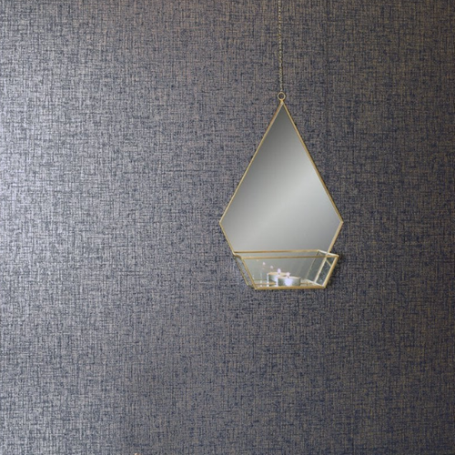 6 Plain Navy Wallpaper Metallic Gold Shimmer Textured Free Match Feature Hallway - Picture 4 of 5