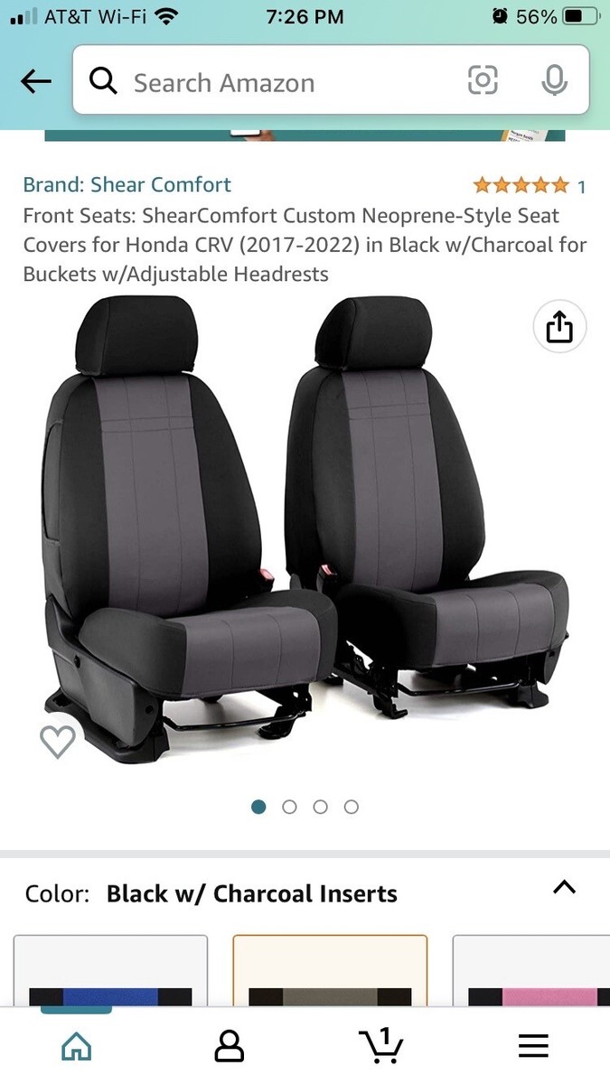 Shearcomfort CR Grade Neoprene FRONT Seat Covers Honda 2017-2022