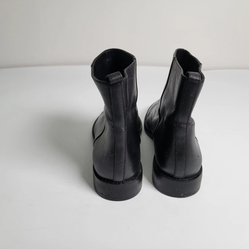 Женские черные сапоги Theyskens' Theory на плоской лодыжке сделаны в Италии 38,5 евро США 8 М [B16] - Изображение 3 из 4