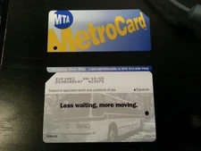 Rare Less waiting more moving BUS Expired Metrocard No Value
