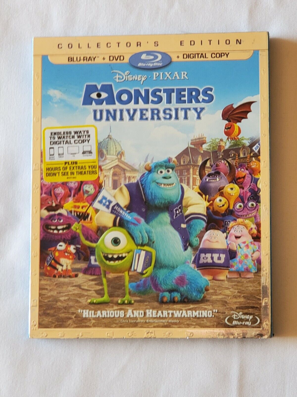 MONSTERS INC + MONSTERS UNIVERSITY 2 Blu-ray+ 2 DVD + BOTH W/ OOP SLIPCOVERS