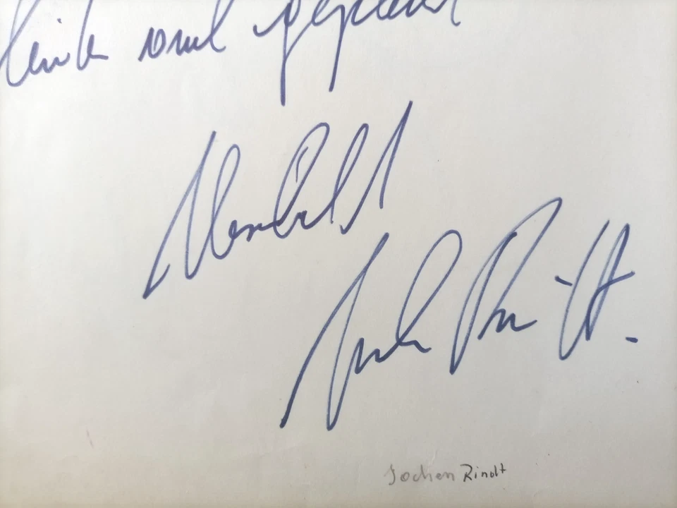 Rarität: Gästebuch Eintrag Jochen Rindt Autogramm Widmung Helmuth Misak Formel 1 - Bild 3 von 4