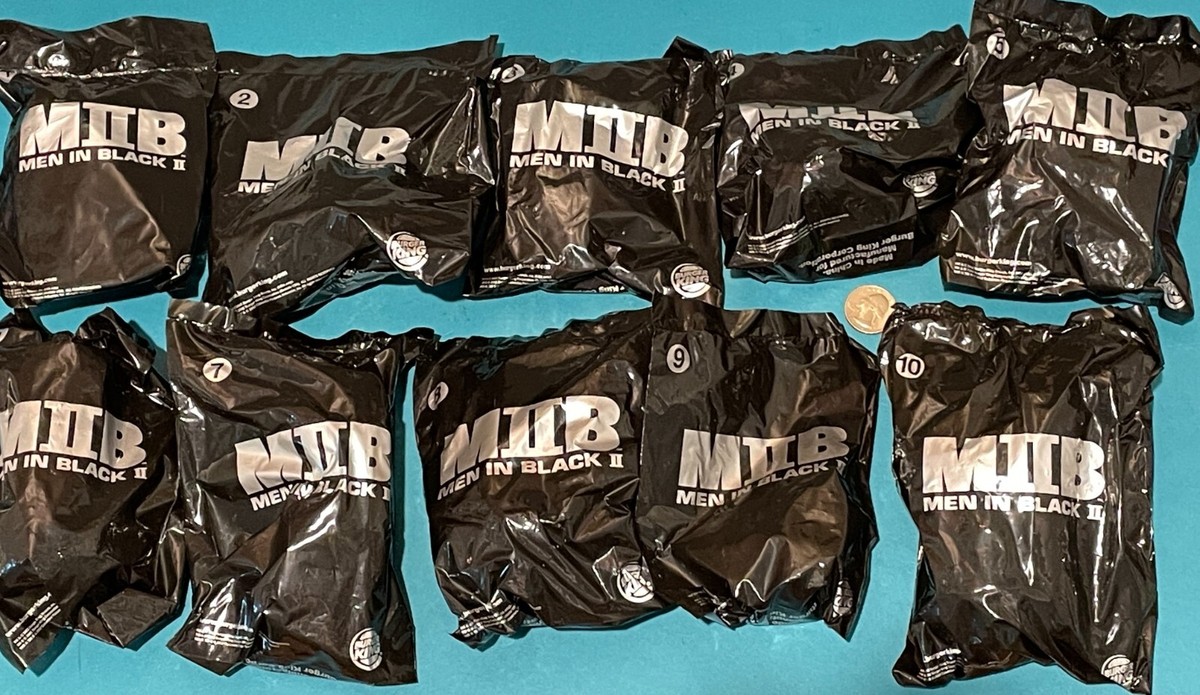 バーガーキング　米国　ミールトイ2002年　メン・イン・ブラック2全10個セット 2002 MEN IN BLACK 2 set of 10 BURGER KING MOVIE COLLECTIBLES VIDEO