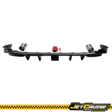 Fits 18-24 Toyota Camry LE XLE Gloss Black Rear Bumper Lip Diffuser W/ LED Tips