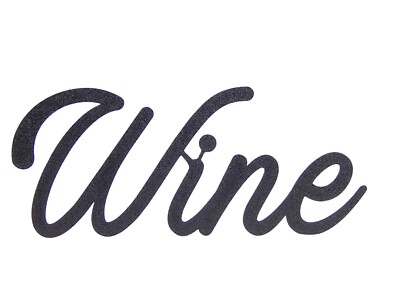 Wine Word Art Sign Plaque Decal Home Kitchen Bar Decor Wall Hanging Lettering