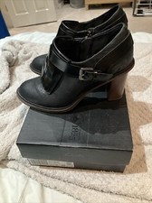 Clarks Women's Blues Melody Black Combi Lea Shoes Size 5.5 + Free Delivery