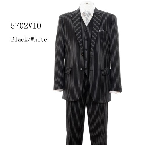 New 3pcs Luxurious Wool Feel, 2 buttons jacket with vest, 2 Side Vents 5702V10 - Picture 3 of 5