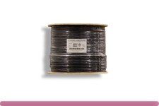 1000ft Direct Burial/Outdoor Rated Cat. 6E Shielded Solid Bulk Cable black
