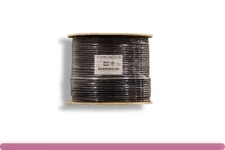 1000ft  Direct Burial/Outdoor Rated Cat. 6E Shielded Solid Bulk Cable black