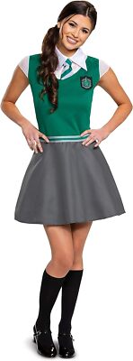 Slytherin Dress Harry Potter Wizard Fancy Dress Up Halloween Adult