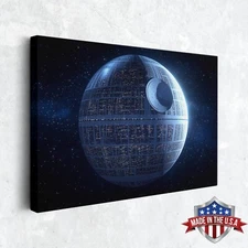Emperor's Eye Death Star Wall Art, Canvas Print for Home Decor, Star Wars Poster