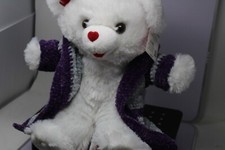 Light Gray n Purple Cardigan Sweater made with Baby Velvet Thread