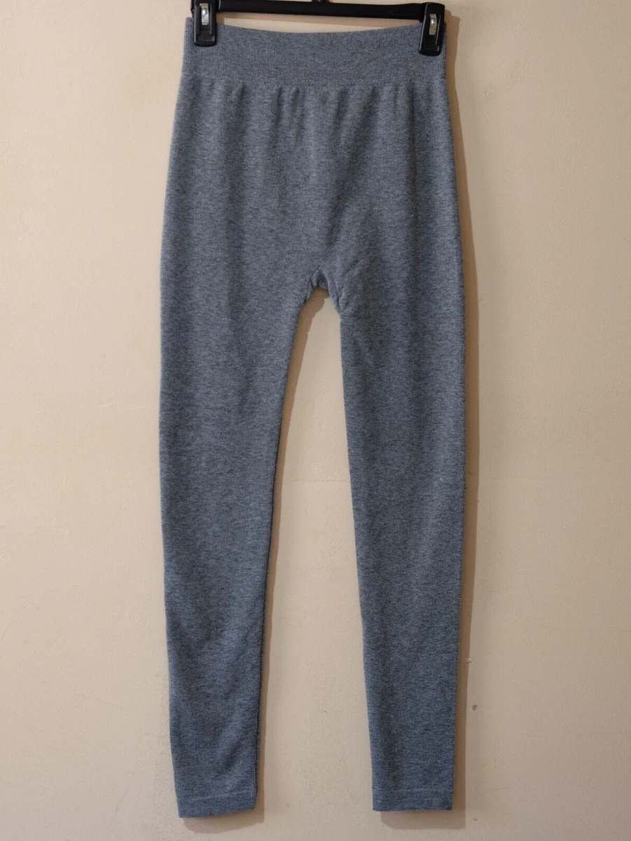 NWOT! ShoSho Seamless Body Shaping Fleece Leggings Gray Cropped L/XL  #p95-133