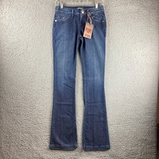 NWT ANTIK DENIM Boot Cut Jeans Size 24 Western Denim Hand Stitched Southwestern