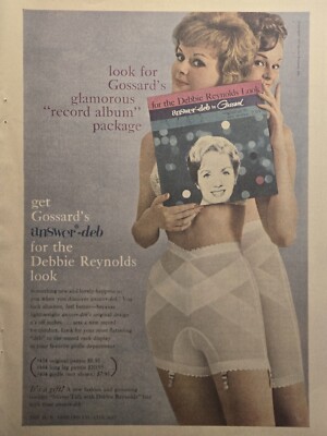 Gossard answer-Deb Girdle Debbie Reynolds Look Album Pack Vintage Print Ad 1960