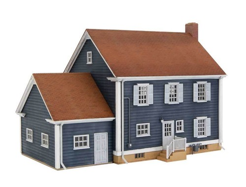 WALTHERS Cornerstone 1/87 HO Scale 1940s COLONIAL HOUSE Home Kit w/ 1-Car Garage - Picture 3 of 3