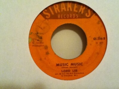 LORD  LEE     7''  SINGLE , MUSIC  MUSIC  /    FOR CARNIVAL