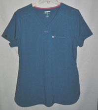 SCRUBSTAR Teal Scrub Uniform Shirt Size M V-Neck