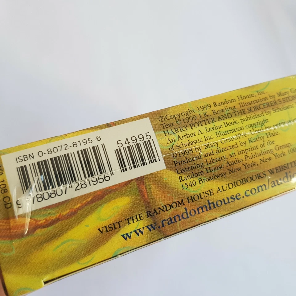 Harry Potter Sorcerers Stone CD audiobook 7 discs 1999 vintage Rowling Dale USA - Image 4 of 4