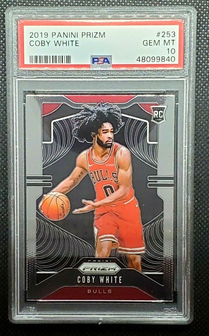 2019 Panini Prizm Coby White ROOKIE RC #253 PSA 10 GEM MINT Chicago Bulls!