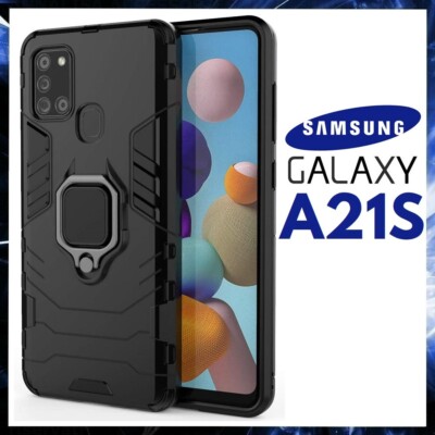 For SAMSUNG GALAXY A21S ARMOR CASE WITH STAND RING